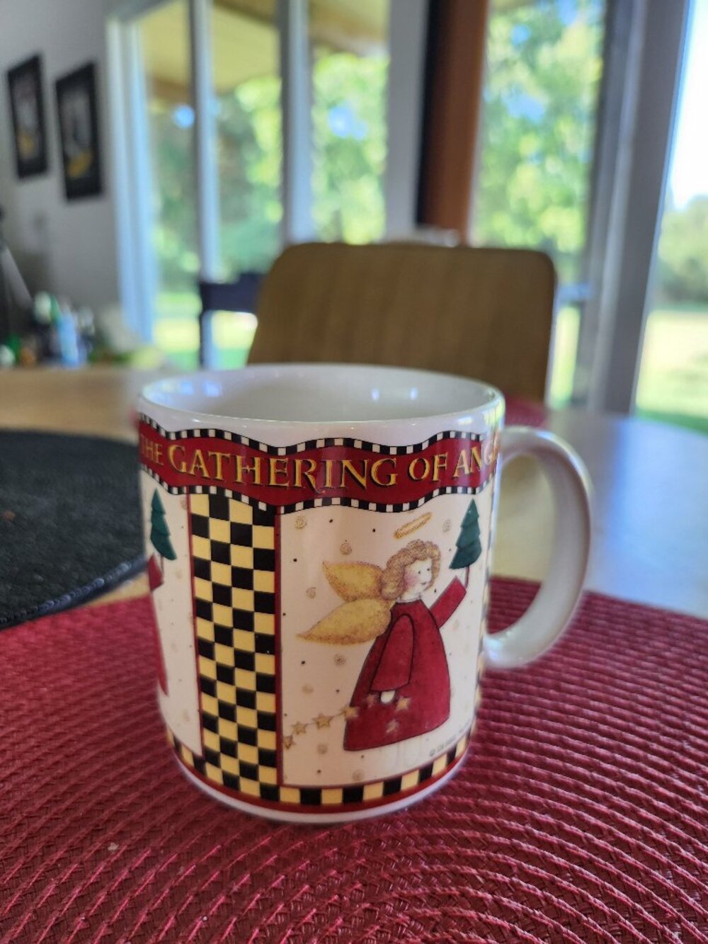 Sakura The Gathering of Angels Christmas Mug Debbie Mumm 12 oz